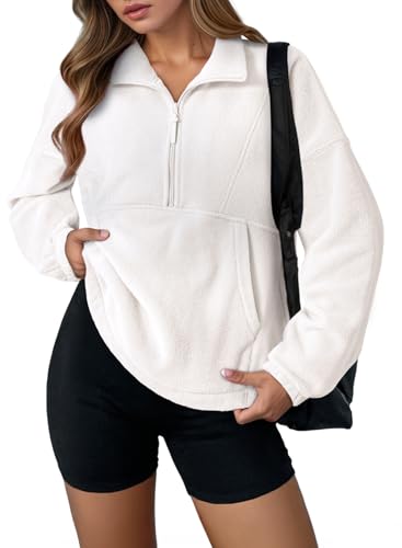 ロゼミューズ Over sized half zip hoodie ホワイト Over sized half zip hoodie – BUNNY APARTMENT